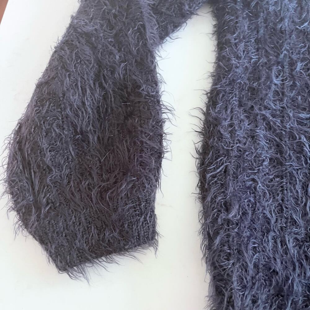 Zara girls navy fuzzy eyelash sweater size 11/12 - Picture 5 of 6